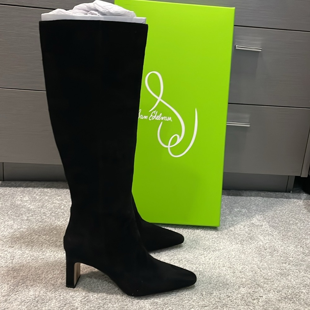 Sam Edelman Sylvia Boots in Black suede - Picture 7 of 13